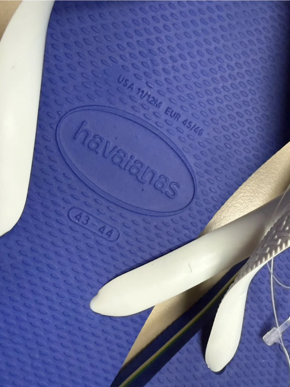 NWT Havaianas Blue Flip Flops with White Straps
